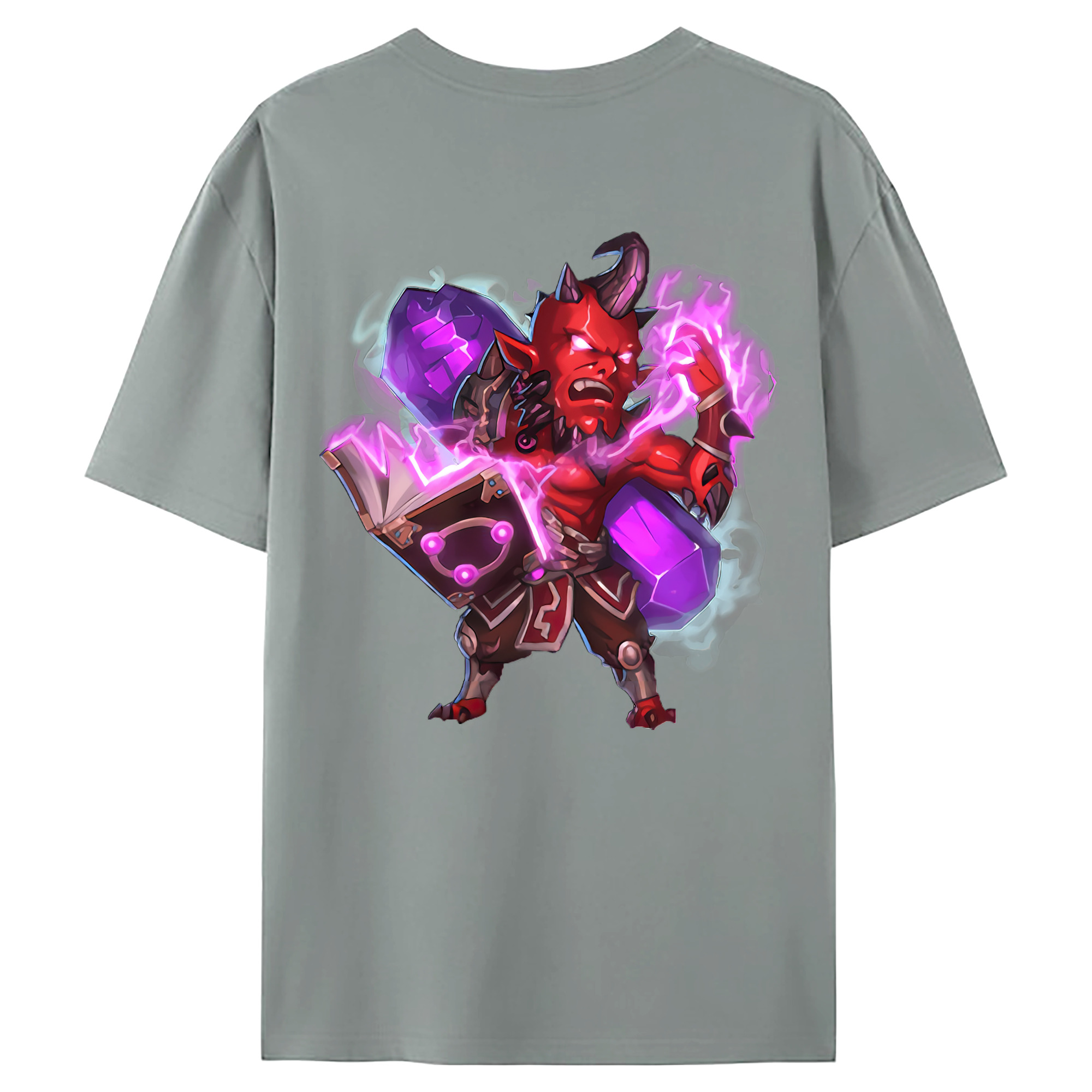 （画像用） リーグ・オブ・レジェンド League of Legends LOL 綿100％ メンズ半袖Tシャツ（バックプリント） 通気性